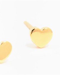 Lovisa - Gold Plated Sterling Silver Heart Stud Earrings