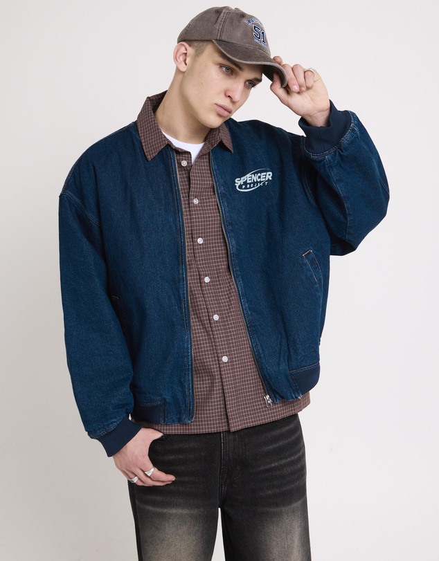 Spencer Project - Raven Denim Bomber Jacket