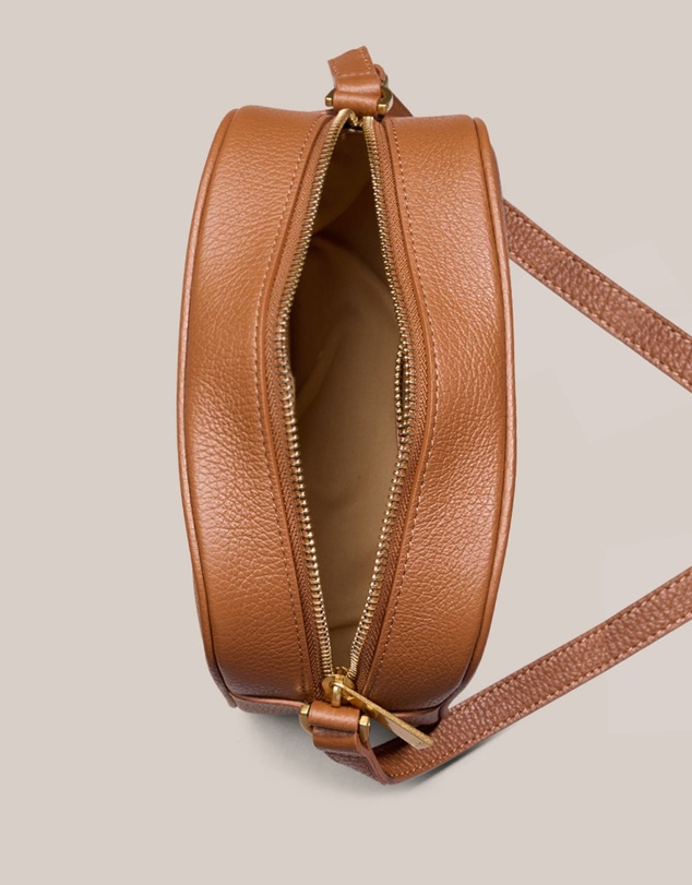 VESTIRSI - Vera Cognac Camera Crossbody Bag