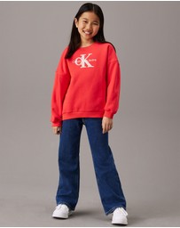 Calvin Klein Jeans - Girls Oversized Fleece Logo Sweatshirt