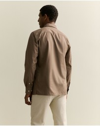 Trenery - Cotton Textured Shirt in Walnut