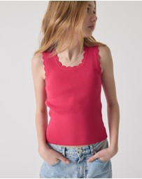 Decjuba Kids - Ruby Scallop Edge Tank - Teens