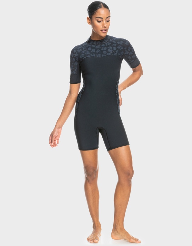 Roxy - Womens 2mm Swell Series Short Sleeve Back Zip Springsuit