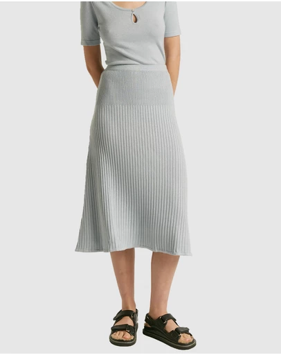 FRIEND of AUDREY - Santa Monica Lurex Midi Skirt
