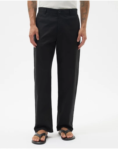 AERE - Tailored Relaxed Linen Blend Pants