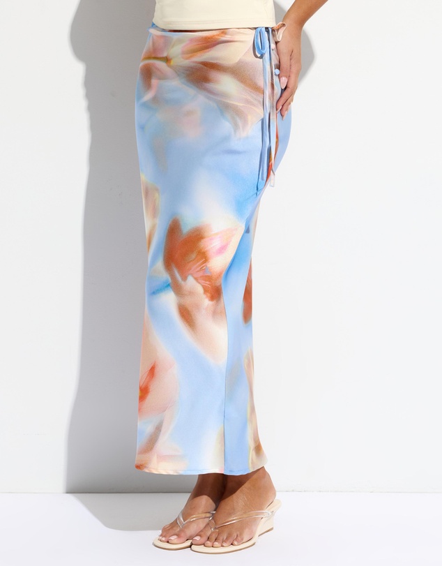Dazie - Sieran Satin Midi Skirt