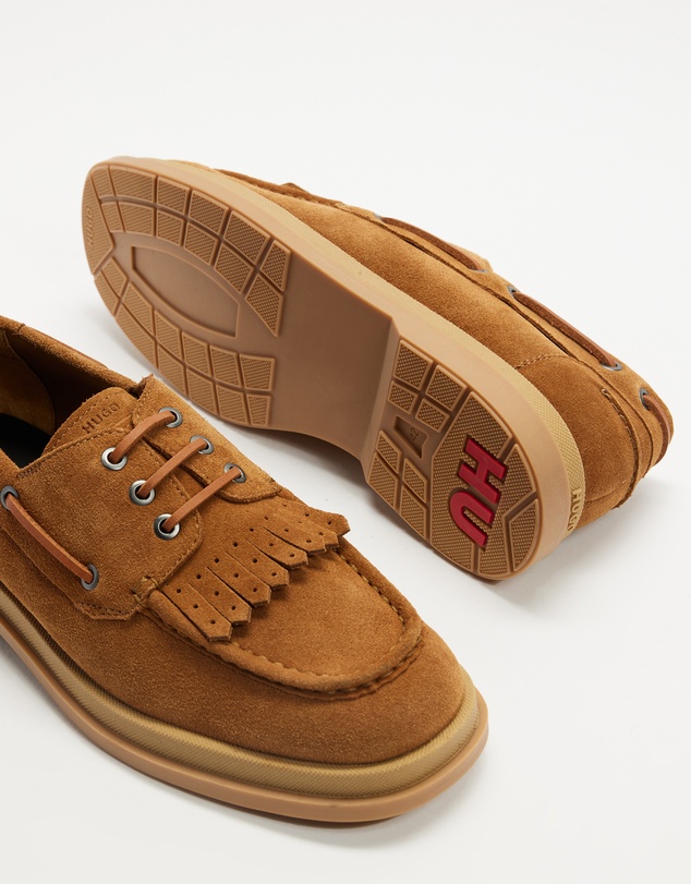 HUGO - Chaol Moccassin Suede Boat Shoes - Men's