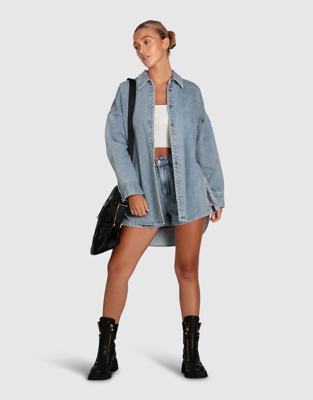 Belle & Bloom - Into Him Oversized Denim Shirt