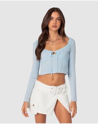 EDIKTED - Lorey Lacey Knit Top