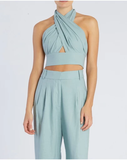 Amelius - Amrita Linen Halter Top