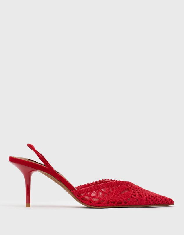 Betts - Oasis Crochet Pointed Toe Heels