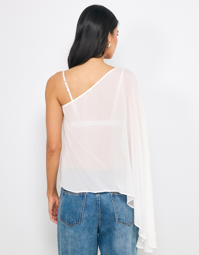 AERE - Mila One Shoulder Asymmetric Blouse