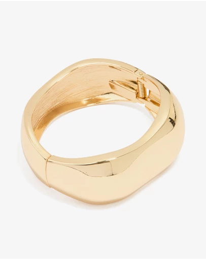 Lovisa - Gold Plated Chunky Hinged Molten Bangle