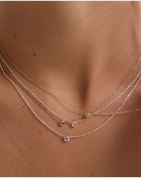 Kirstin Ash - Petite Birthstone Necklace August Peridot