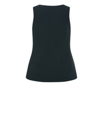 City Chic - Plus size Abbie Vest - deep emerald