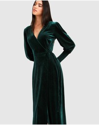 Belle & Bloom - Current Mood Velvet Wrap Dress
