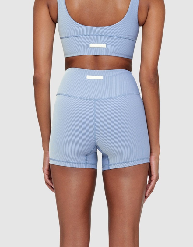 Zulu & Zephyr - Stripe Rib 4 Inch Bike Shorts