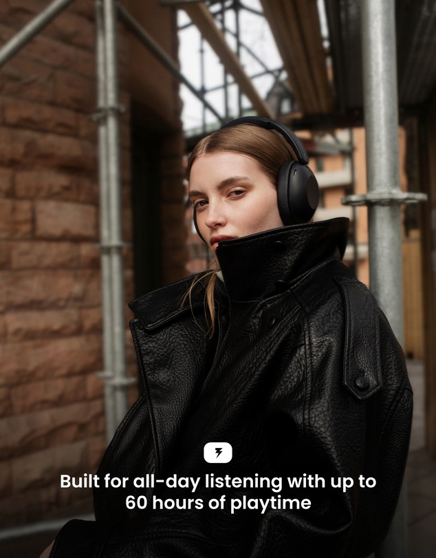 Sudio - K3 Pro - Wireless Active Noise Cancelling Over-Ear Headphones with Powerful Bass & All-Day Comfort
