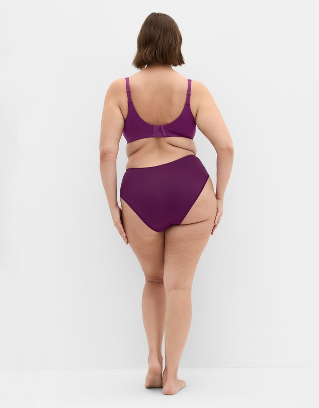 City Chic - Plus Size Smooth & Chic Cotton T-Shirt Bra - purple iris