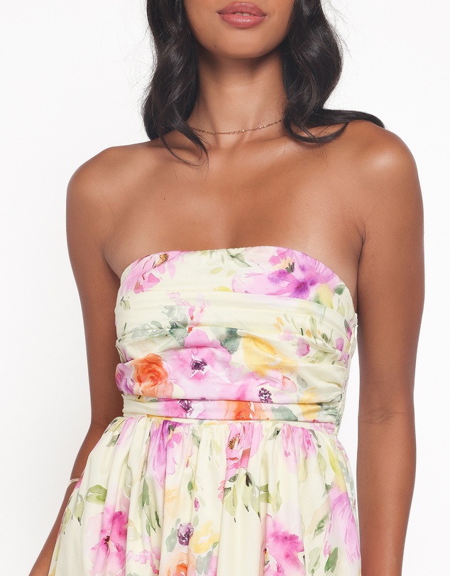 Petal & Pup - Kayt Strapless Dress - Yellow Petunia