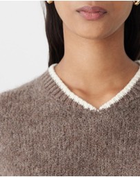 Bassike - Wool Alpaca Contrast Knit Jumper