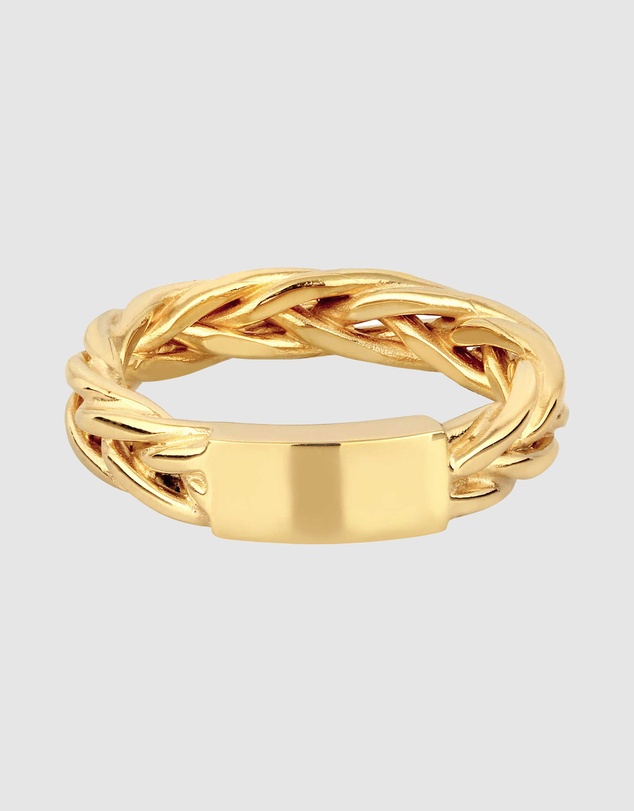 Kuzzoi - ICONIC EXCLUSIVE - Braided Band Ring in Gold-Plated 925 Sterling Silver