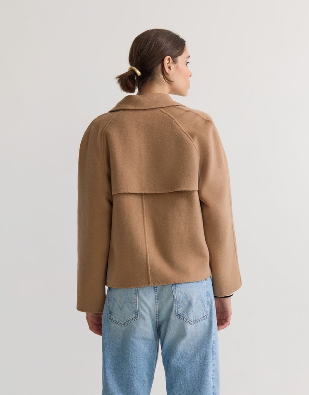 Oxford - Daisy Wool Crop Trench Jacket