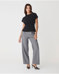 Forcast - Bonnie Gathered Peplum Top
