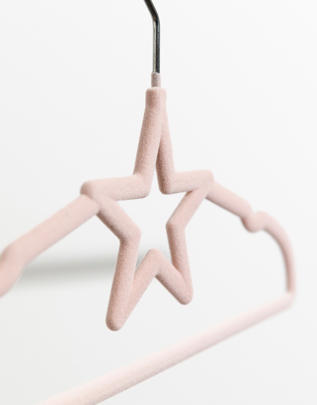 Living Textiles - 10pk Baby Coat Hangers - Stars/Pink