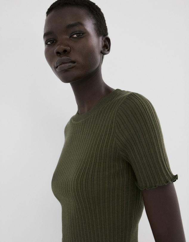 M.N.G - Ribbed Knit T-Shirt