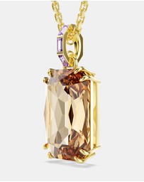 Swarovski - Millenia Pendant, Octagon Cut, Caramel, Gold-tone-Plated