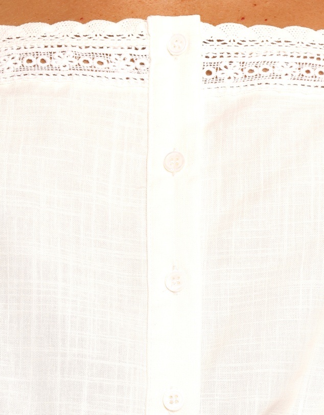 Petal & Pup - Joanina Lace Trim Playsuit - White