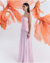 JUSTIN TONG - Cascade Pleated Gown