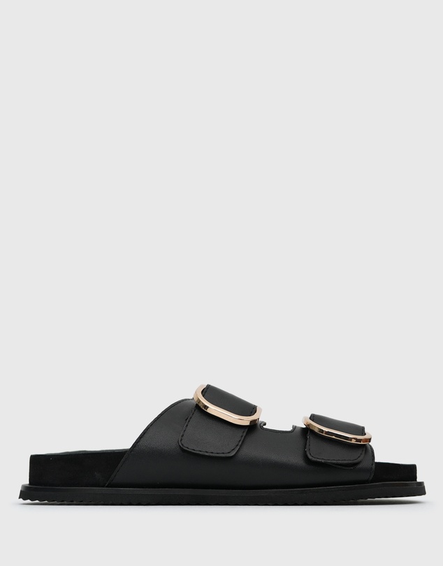 Betts - Margot Leather Buckle Slides