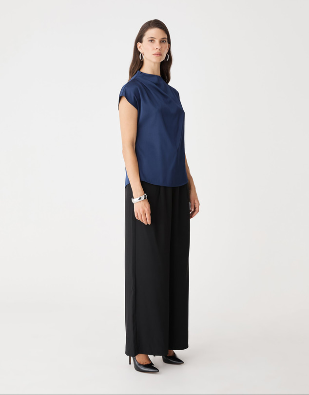 Forcast - Zafina Pleated Draped Top