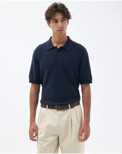 AERE - Organic Cotton Short Sleeve Polo