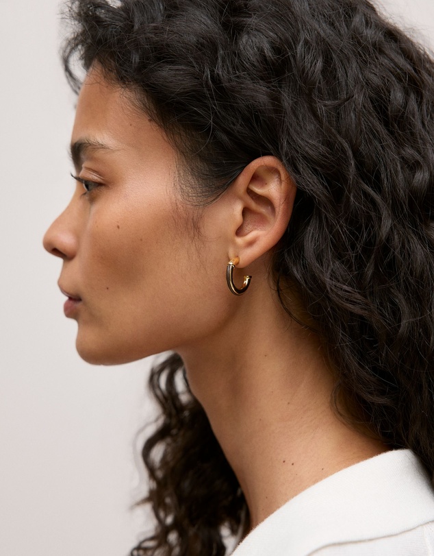 Trenery - Lutra Hoop Earrings in Chocolate