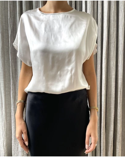 SILK MAGNOLIA - 100% Silk T-shirt