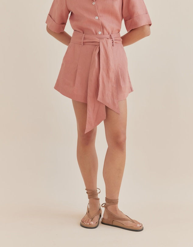 Amelius - Maelle Belted Linen Short