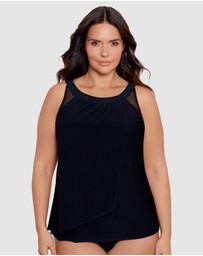 Miraclesuit Swimwear  - Illusionists Ursula High Neck Underwired Plus Size Tankini Top