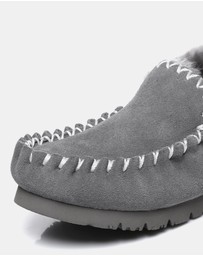 EVERAU - Australian Shepherd Ugg Popo Moccasins Cow Suede Upper Moccasins
