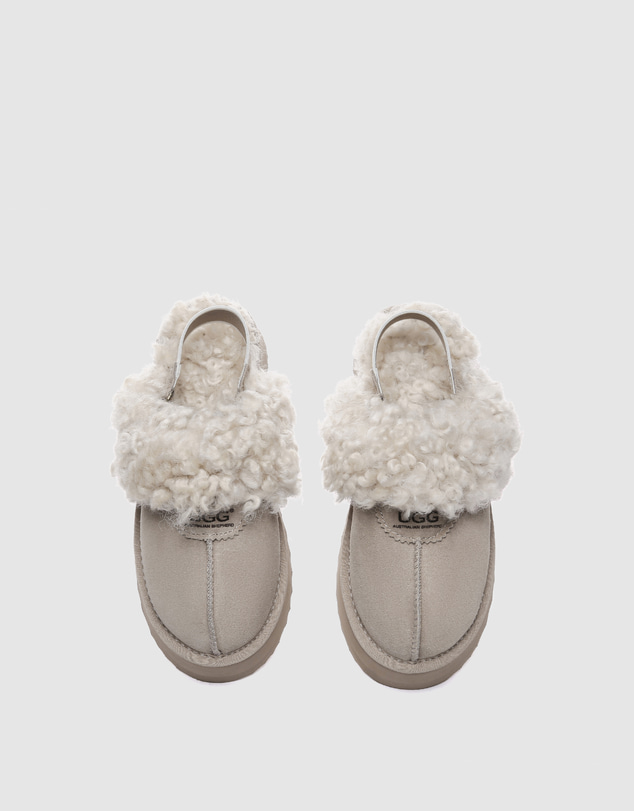 EVERAU - Australian Shepherd Ugg Waffle Curly Platform Cow Suede Upper House Shoes