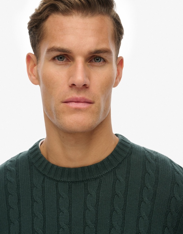 Superdry - Cotton Stripe Cable Jumper