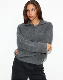 Dazie - Paris Weekend Knit Polo Jumper