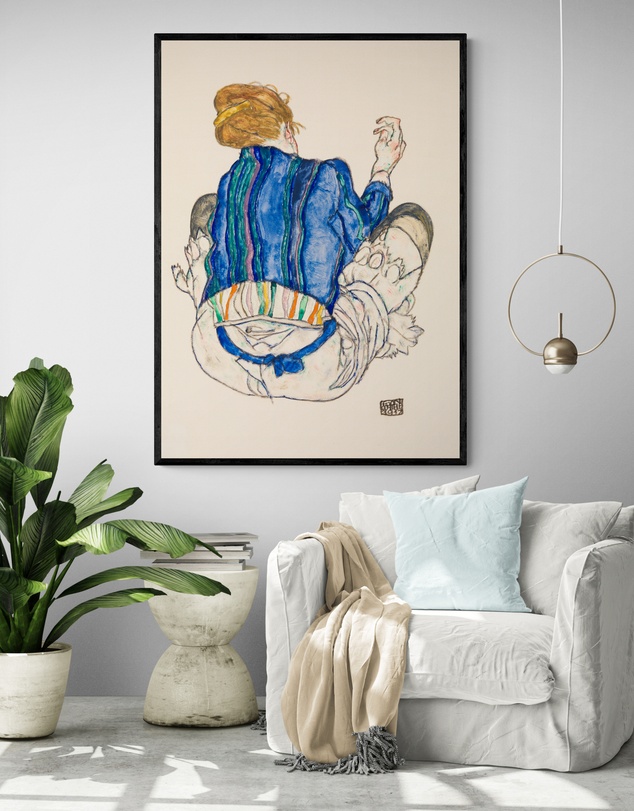 Inka Arthouse - Seated Woman by Egon Schiele Art Print