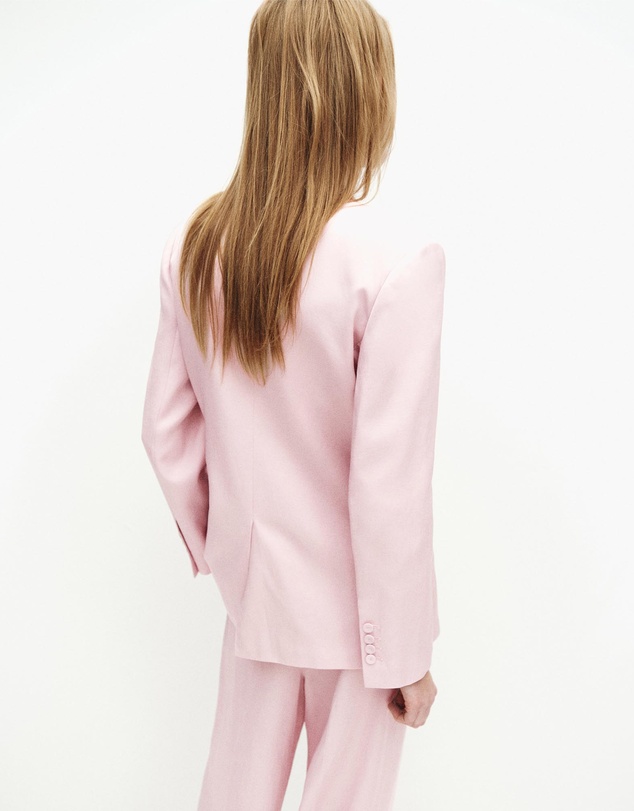 M.N.G - Linen-Blend Double-Breasted Suit Jacket