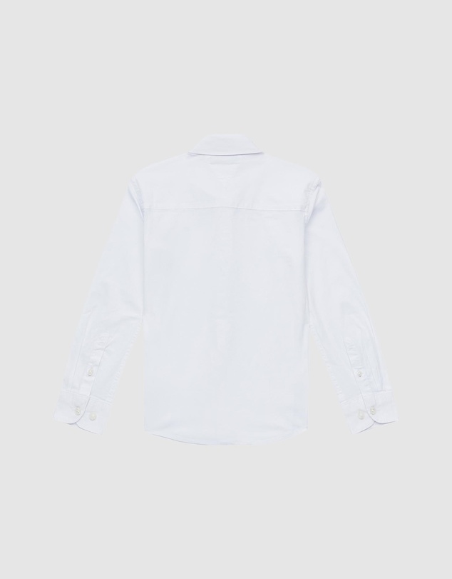 Tommy Hilfiger - Solid Stretch Poplin Long Sleeve Shirt - Kids