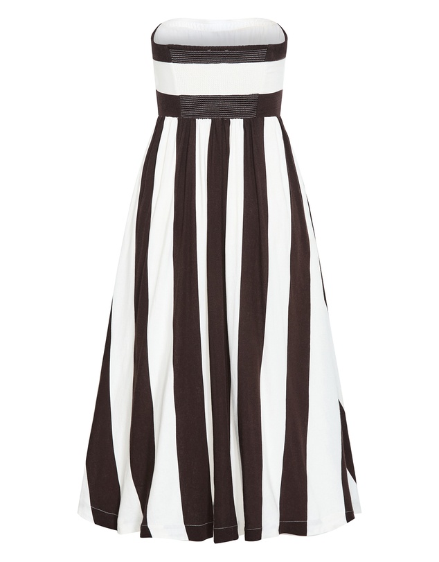 City Chic - Simone Strapless Stripe Maxi Dress