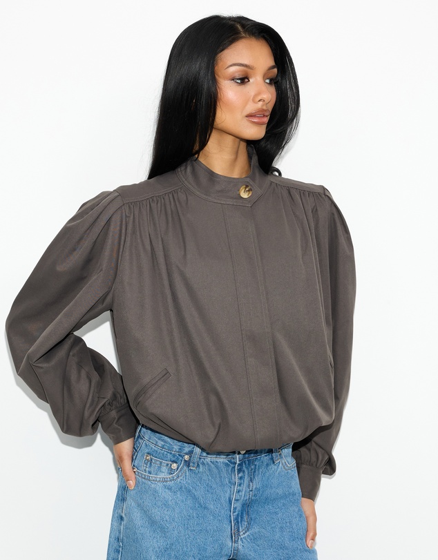 Dazie - Daniella Pleated Bubble Hem Jacket