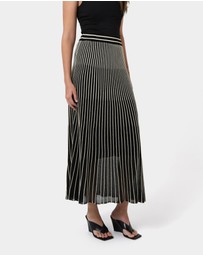 Forcast - Lucy Pleat Knit Midi Skirt